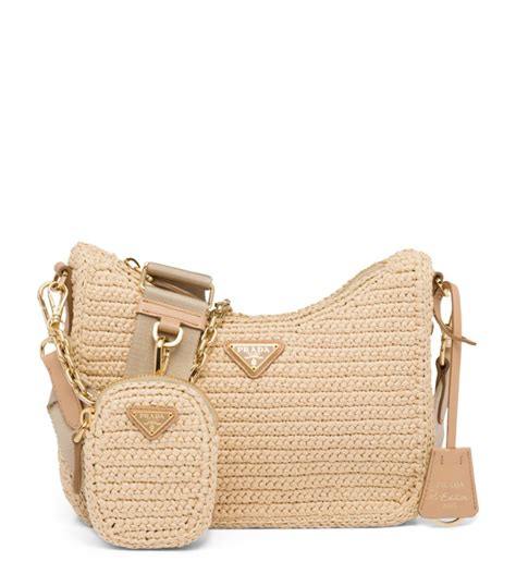 prada raffia bag re edition|Prada raffia crossbody bag.